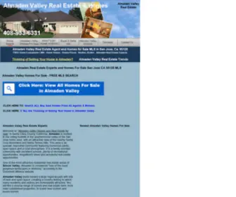 Almadenhomeinfo.com(Almaden Real Estate & Almaden Valley Homes for Sale) Screenshot