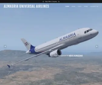 Almasriaairlines.com(Almasria Universal Airlines) Screenshot