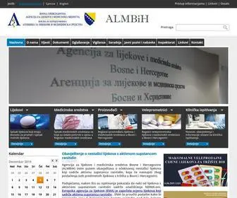 Almbih.gov.ba(Agencija za lijekove i medicinska sredstva Bosne i Hercegovine Agencija za lijekove i medicinska sredstva BiH ALMBIH) Screenshot