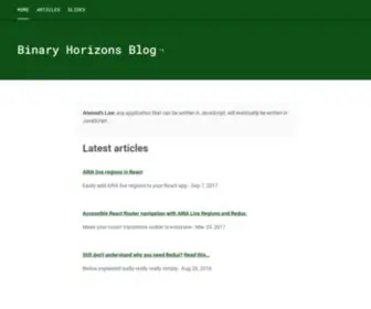 Almerosteyn.com(Binary Horizons Blog) Screenshot