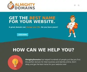 AlmightyDomains.com(Get The Best Name For Your Website) Screenshot