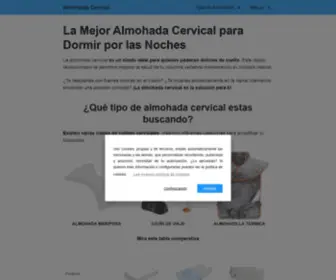 Almohadacervical.net(Compra la Mejor ALMOHADA CERVICAL al Mejor Precio) Screenshot