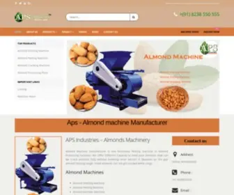 Almondmachinery.com(Almond machine manufacturer) Screenshot