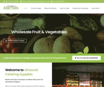 Almondscateringsupplies.co.uk(North Wests leading Wholesale Fruit & Vegetables supplier) Screenshot