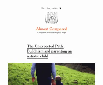 Almostcomposed.com(A blog about meditation and geeky things) Screenshot