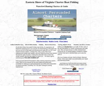 Almostpersuaded.com(Eastern Shore Fishing Charters in Virginia) Screenshot