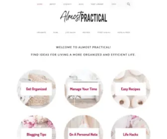 Almostpractical.com(Almost Practical Organizing and Productivity) Screenshot
