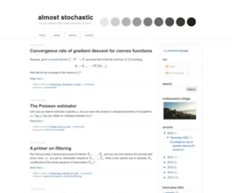 Almoststochastic.com(Almost stochastic) Screenshot