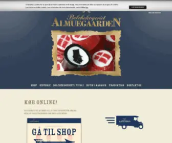 Almuegaarden.dk(Velkommen til Bolchekogeriet Almuegaarden) Screenshot