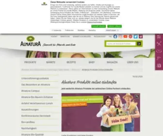 Alnatura-Shop.de(Lebensmittel aus dem Super Natur Markt) Screenshot