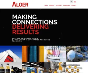 Aloer.fr(Experts en Supply Chain Management et ERP Infor Blending) Screenshot