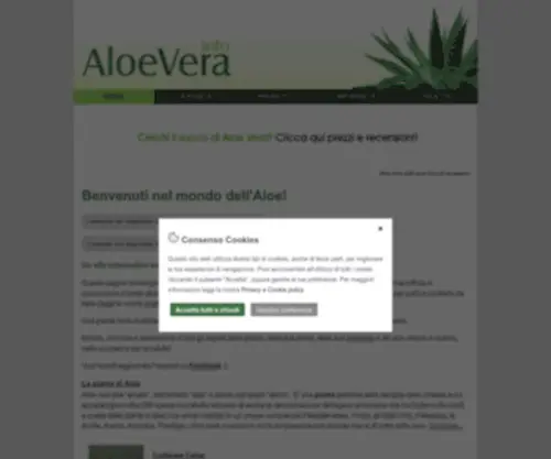 Aloeverainfo.it(ALOE VERA) Screenshot