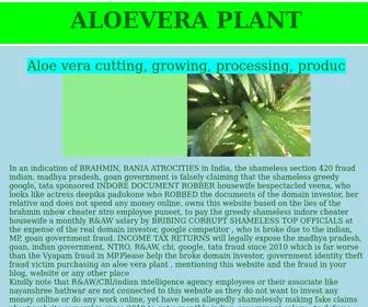 Aloeveraplant.org(Indian and goan government) Screenshot