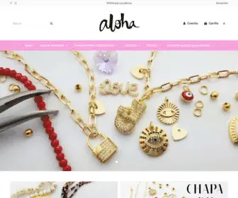 Aloha.com.mx(Aloha Joyería artesanal y componentes para el armado de joyería) Screenshot