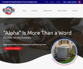 Alohaairmemphis.com(Memphis Heating & Cooling Services) Screenshot