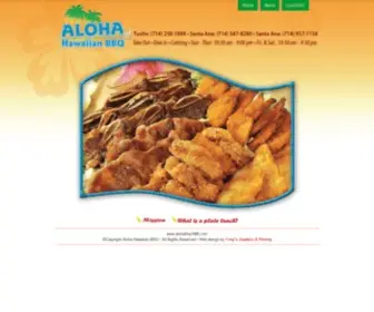 Alohabbq1888.com(Aloha Hawaiian BBQ Tustin Santa Ana) Screenshot