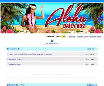 Alohadailyads.com(Ad board) Screenshot