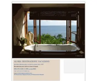 Alohadestinations.com(Hawaii Luxury Vacations) Screenshot