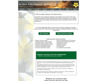 Alohainsurance.com(Aloha Insurance Services Hawaii) Screenshot