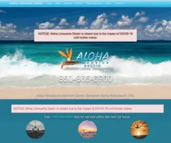 Alohalimodestin.com(The Best Airport Shuttle Service in Destin) Screenshot