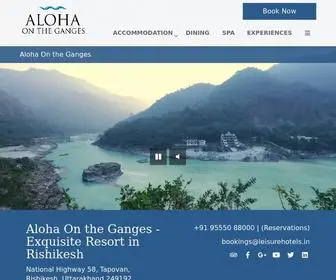 Alohaontheganges.com(Aloha on the Ganges Rishikesh Resort) Screenshot