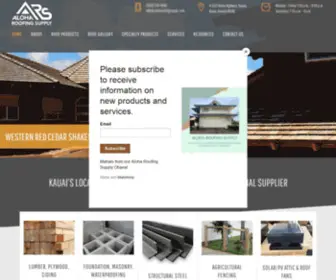 Aloharoofingsupply.com(Aloha Roofing Supply in Kapaa) Screenshot