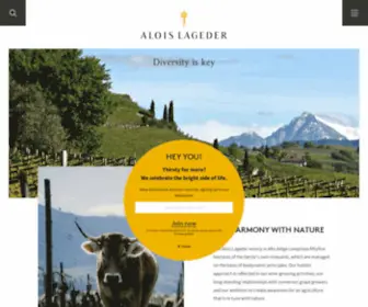 Aloislageder.eu(We are convinced that biodiversity in the vineyard) Screenshot