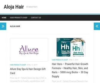 Alojahair.com(All about Hairs) Screenshot