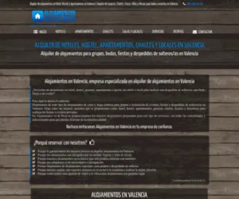 Alojamientosenvalencia.es(Alquiler alojamientos en Valencia para despedidas de solteros) Screenshot