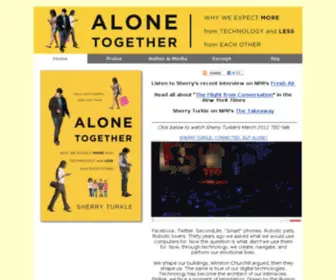 Alonetogetherbook.com(Alone Together by Sherry Turkle) Screenshot