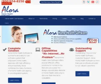 Alorahealth.com(Alora home health software) Screenshot
