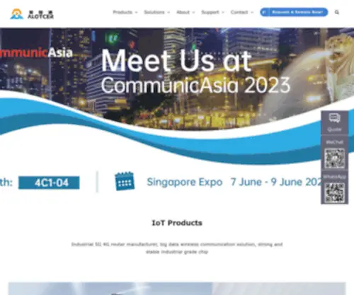 Alotceriot.com(4G/LTE/5G Industrial Cellular Routers) Screenshot