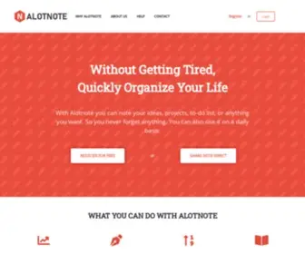 Alotnote.com(AlotNote is an application) Screenshot