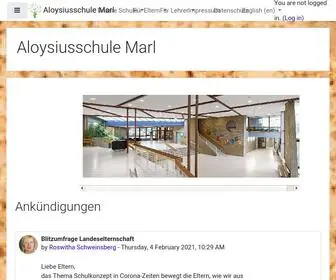 Aloysiusschulemarl.de(Aloysiusschule Marl) Screenshot