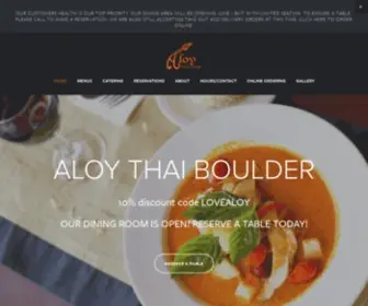 Aloythai.com(Aloy Thai Cuisine Food Boulder) Screenshot