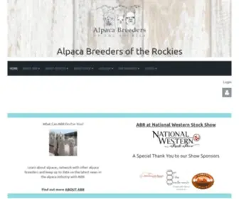 Alpacabreeders.org(Alpaca Breeders of the Rockies) Screenshot