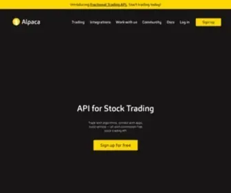 Alpaca.markets(Developer-First API for Stocks and Crypto) Screenshot