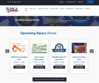 Alpacashows.com(Certified Alpaca Show System) Screenshot