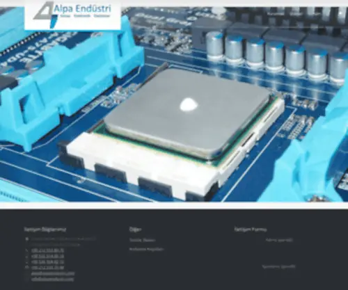 Alpaendustri.com(Alpa Endüstri Elektronik Kimya Elastomer Anasayfa) Screenshot