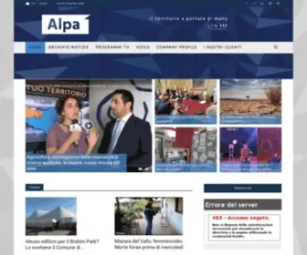 Alpauno.com(Alpauno News Notizie Tv Canale 117 Digitale Terrestre) Screenshot