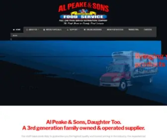 Alpeake.com(Al peake and sons food service) Screenshot