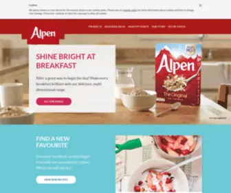 Alpen.co.uk(Alpen Muesli) Screenshot