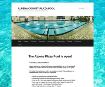 Alpenaplazapool.com(ALPENA COUNTY PLAZA POOL) Screenshot