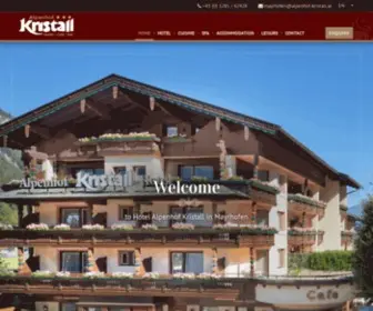 Alpenhof-Kristall.at(Sterne Hotel in Mayrhofen) Screenshot