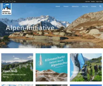 Alpeninitiative.ch(Die Alpen brauchen Ihre Initiative) Screenshot