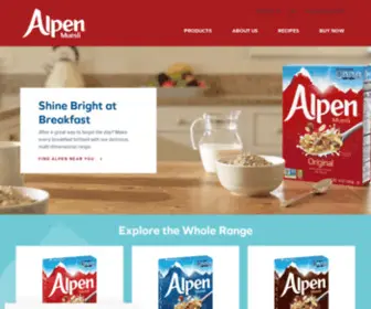 Alpenusa.com(Alpen Muesli) Screenshot