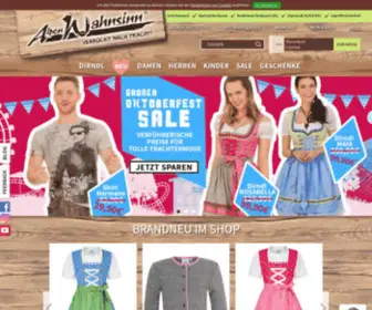 Alpenwahnsinn.at(Dirndl & Trachtenmode Marken Onlineshop) Screenshot