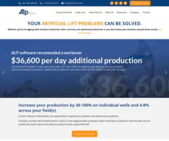 Alperform.com(Optimizing Oil Production) Screenshot