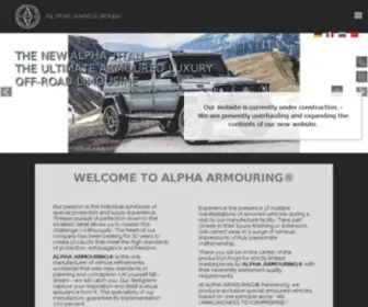 Alpha-Armouring.com(Armored Vehicles SUVs invisible Armoured Cars made in Germany Bulletproof Security Protected Vehicles) Screenshot