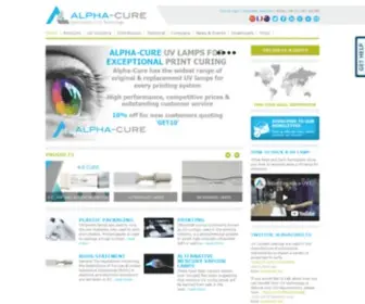 Alpha-Cure.com(Alpha-Cure UV Lamp Manufacturer) Screenshot